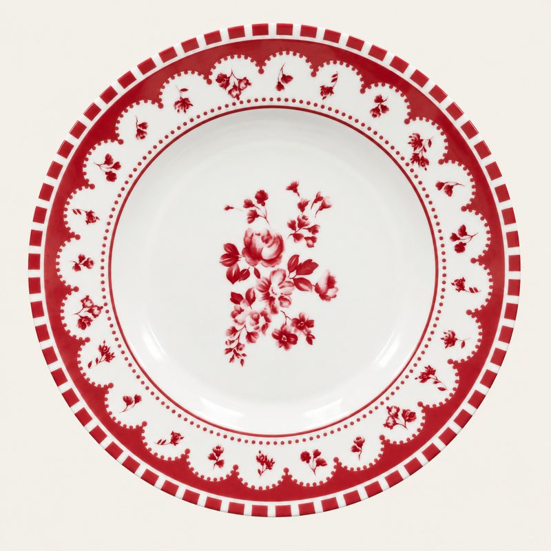 Prato raso vermelho